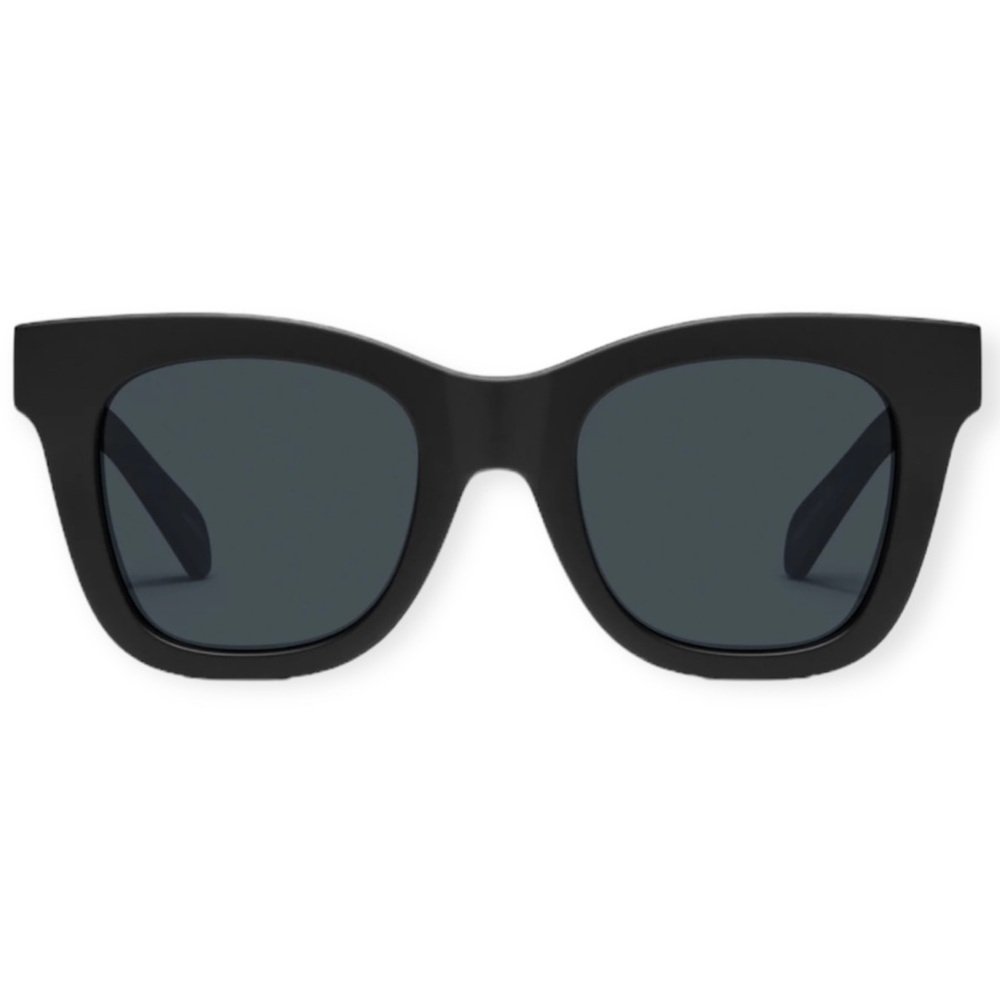 QUAY After Hours Sunglasses Matte Black Frame Smoke Lens Square NWT
